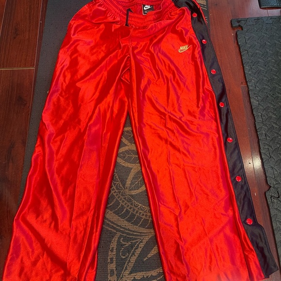 Nike Red and Black Tearaway Pants - Picture 1 of 4